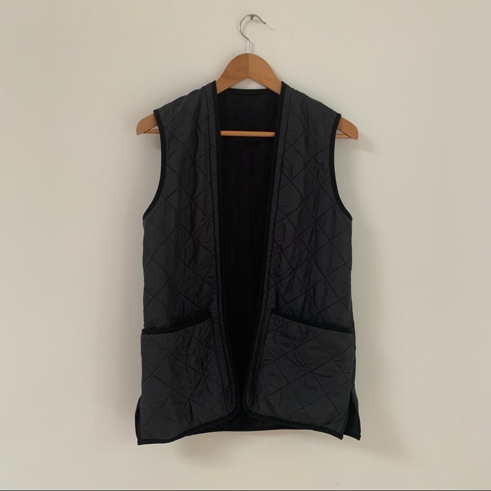 Barbour Quilted Vest Charcoal Black